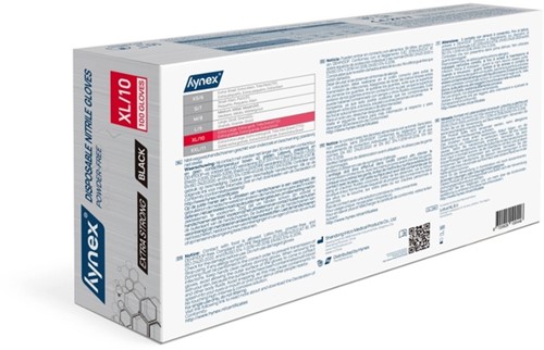 Handschoen Hynex nitril XL zwart 5gr extra sterk 100 stuks-2