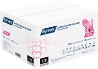 Handschoen Hynex nitril L roze 3.5gr 100 stuks-2