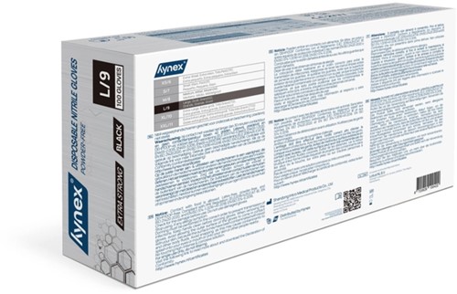 Handschoen Hynex nitril L zwart 5gr extra sterk 100 stuks-2