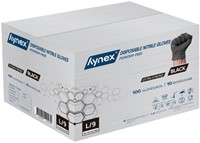 Handschoen Hynex nitril L zwart 5gr extra sterk 100 stuks-1
