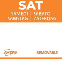Etiket Avery HACCP zaterdag-oranje 25x25mm 1000st-2