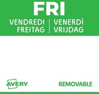 Etiket Avery HACCP vrijdag-groen 25x25mm 1000 stuks-2