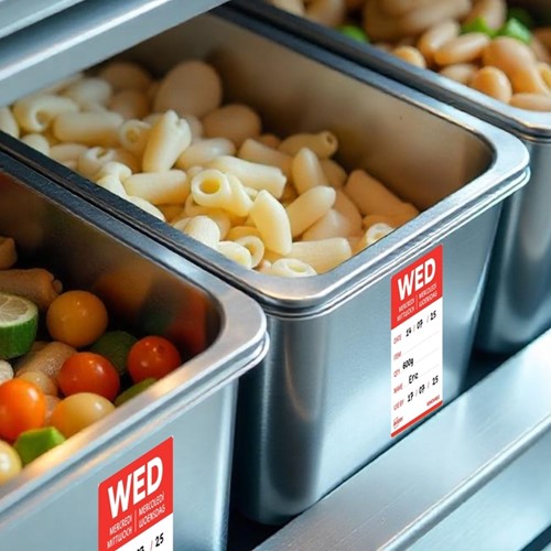 Etiket Avery HACCP woensdag-rood 40x56mm 500 stuks-3