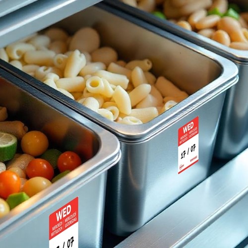 Etiket Avery HACCP woensdag-rood 25x25mm 1000 stuks-3