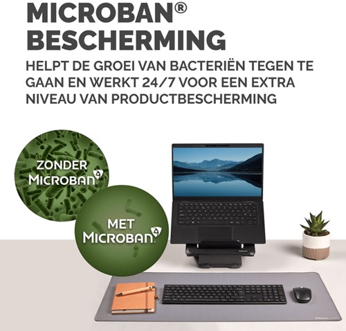 Bureau-onderlegger Fellowes Breyta grijs-3