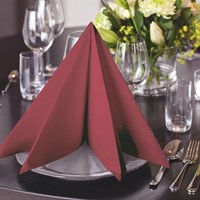 Dinerservet Tork Linstyle Premium 1/4 vouw 1-laags 390x390mm 50 vel bordeaux 478885-2