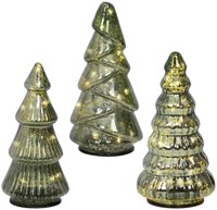 Kerstboom LED Lumineo set à 3 stuks groen 17.5cm
