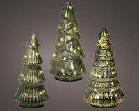 Kerstboom LED Lumineo set à 3 stuks groen 17.5cm-2