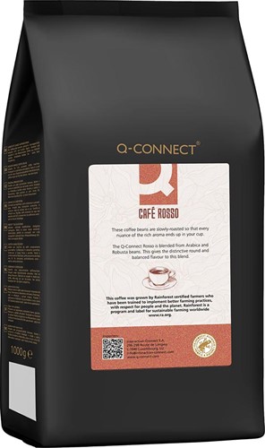 Koffie Q-Connect bonen café rosso 1000 gram-2