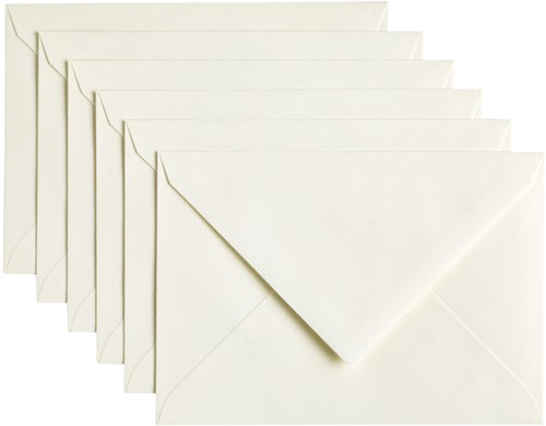 Envelop Papicolor C6 114x162mm anjerwit pak à 6 stuks