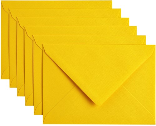 Envelop Papicolor C6 114x162mm dottergeel pak à 6 stuks