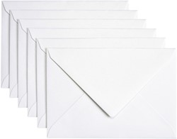 Envelop Papicolor C6 114x162mm metallic parelwit pak à 6 stuks