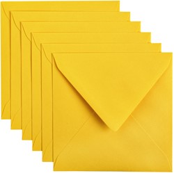 Envelop Papicolor 140x140mm dottergeel pak à 6 stuks