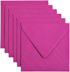 Envelop Papicolor 140x140mm felroze pak à 6 stuks