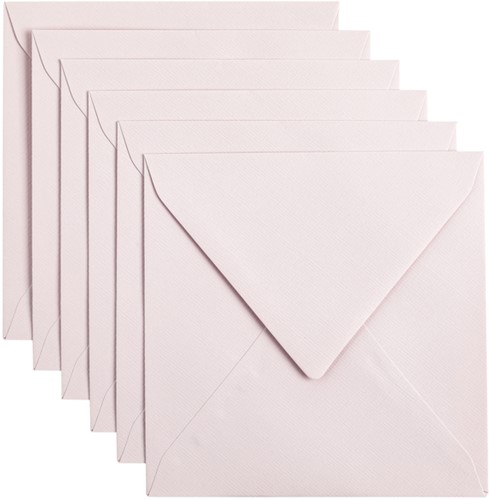 Envelop Papicolor 140x140mm lichtroze pak à 6 stuks