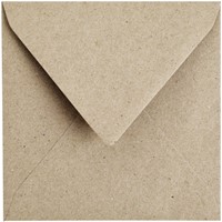 Envelop Papicolor 140x140mm kraft grijs pak à 6 stuks-2