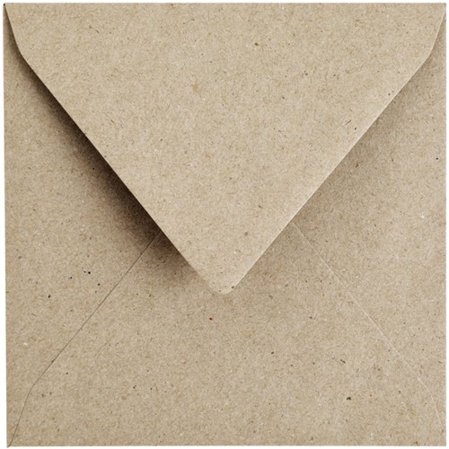 Envelop Papicolor 140x140mm kraft grijs pak à 6 stuks-2