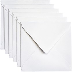 Envelop Papicolor 140x140mm metallic parelwit pak à 6 stuks