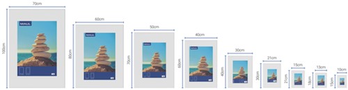 Fotolijst MAUL design 70x100cm aluminium frame zilver-3