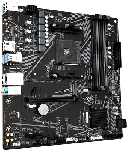GIGABYTE A520M DS3H V2 moederbord Socket AM4 micro ATX-3
