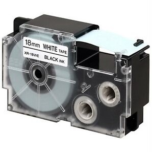 Labeltape Casio XR-18WE1 18mmx8m zwart op wit