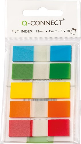 Indextabs Q-Connect 12,5x45mm assorti