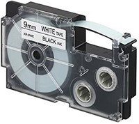 Labeltape Casio XR-9WE1  9mmx8m zwart op wit