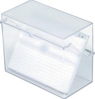 Kaartenbak Helit A8 + index acryl glashelder