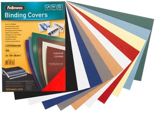 Voorblad Fellowes A3 lederlook zwart 100stuks -2