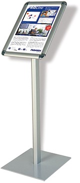 Presentatiestandaard Franken met A4 clicklijst 80cm aluminium