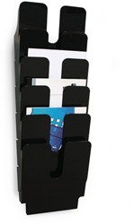 Folderhouder Durable FLEXIPLUS 6 wand A4 staand 6vaks zwart 