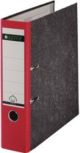 Ordner Leitz 1080 A4 80mm karton gewolkt rood