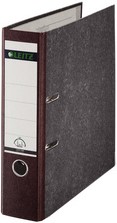 Ordner Leitz 1080 A4 80mm karton gewolkt bruin