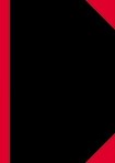 Notitieboek zwart/rood A5 blanco 60gr 96vel