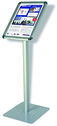 Folderstandaard Franken vloerstandaard met kliklijst A3 aluminium