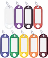 Sleutellabel kunststof blauw p/10-2