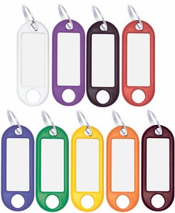 Sleutellabel kunststof blauw p/10-2