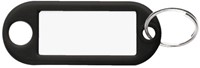 Sleutellabel kunststof zwart p/10