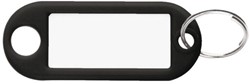 Sleutellabel kunststof zwart p/10