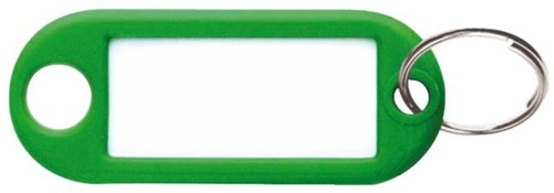 Sleutellabel kunststof groen p/10