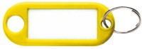 Sleutellabel kunststof geel p/10