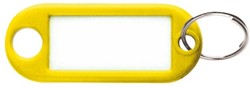 Sleutellabel kunststof geel p/10