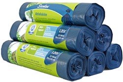 Afvalzak Secolan PE-LD 70x110cm 45micron 120liter blauw 10stuks