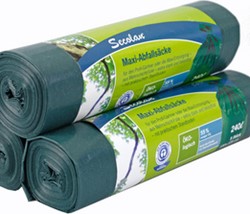 Afvalzak Secolan PE-LD 100x125cm 50micron 240liter grijs 5stuks