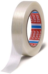 Verpakkingstape Tesa 4590 25mmx50m transparant lengte versterkt PE