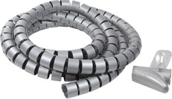 Kabelgeleider LogiLink spiraal 25mmx2,5m kunststof aluminium