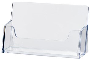 Visitekaartenbak helit 95x54x40mm transparant