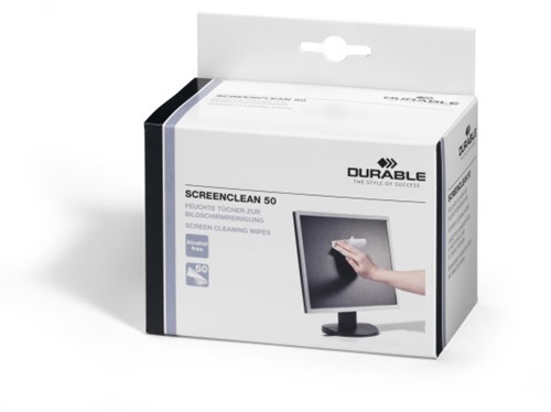 Reiniger Durable beeldscherm doekjes nat 50stuks -2