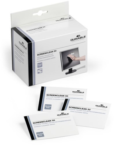 Reiniger Durable beeldscherm doekjes nat 50stuks -3