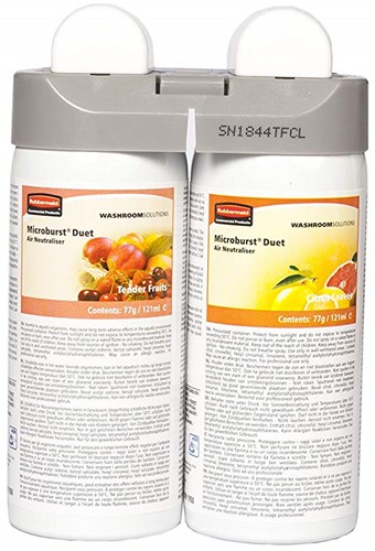 Luchtverfrisser Rubbermaid Microburst Duet navulling "Tender Fruits"